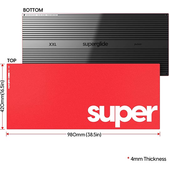 Pulsar Superglide Pad XXL Red Glass Mouse Pad | Game Store